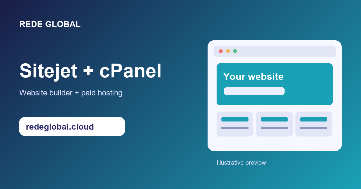 Sitejet + Hosting Basic · Rede Global
